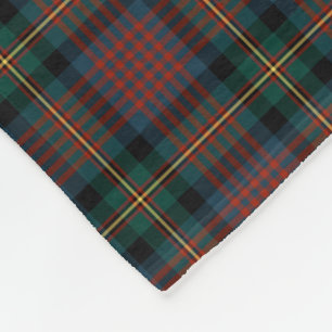 Marinblå och röd Tartan för MacLennan klan Fleecefilt