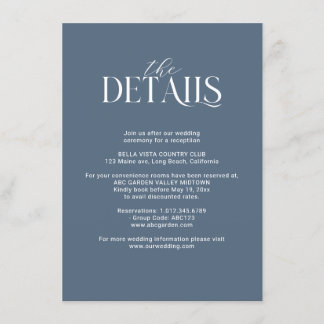 Marinblå och rosafärgade blomsterbukett Detaljer Tilläggskort