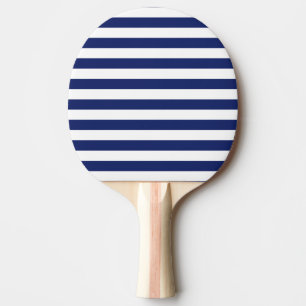 Marinblå och vitrandmönster pingisracket