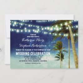 marinblå ombre strandbröllopsinbjudningar inbjudningar