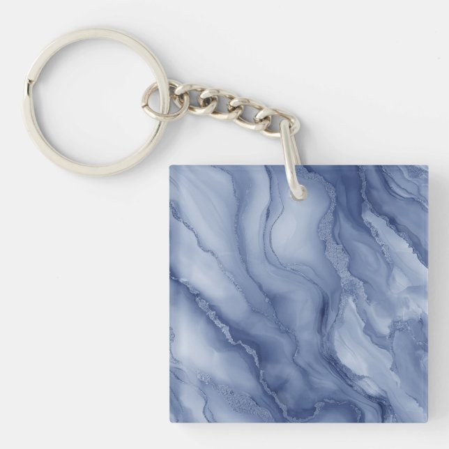 Marinblå organisk marmorerad textur (Framsidan)