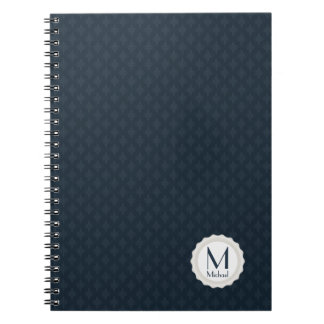 Marinblå personligMonogram för klassiker Anteckningsbok Med Spiral