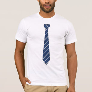 Marinblå randTie Tee Shirt