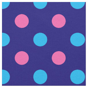 Marinblå Rosa Cyan Prickmönster Tyg