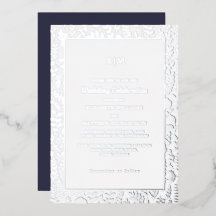 Marinblå | Silver Elegant Luxury Bröllop Real