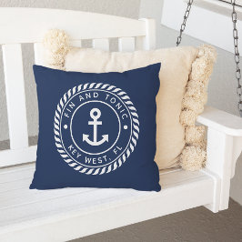 Marinblå | Utomhusfyllning för Rope och Anchor Boa Kudde