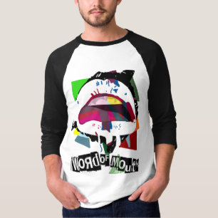 Marinblå vit & granatrött t shirt