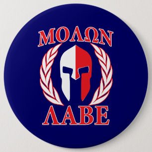 Marinblåa Molon Labe spartanska Armorlagrar Knapp