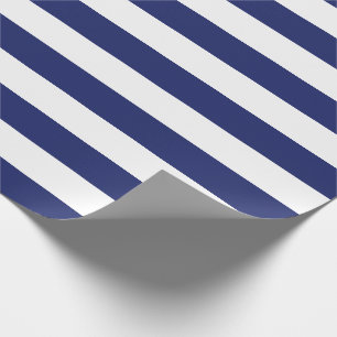 Marinblåa nautiska randar presentpapper