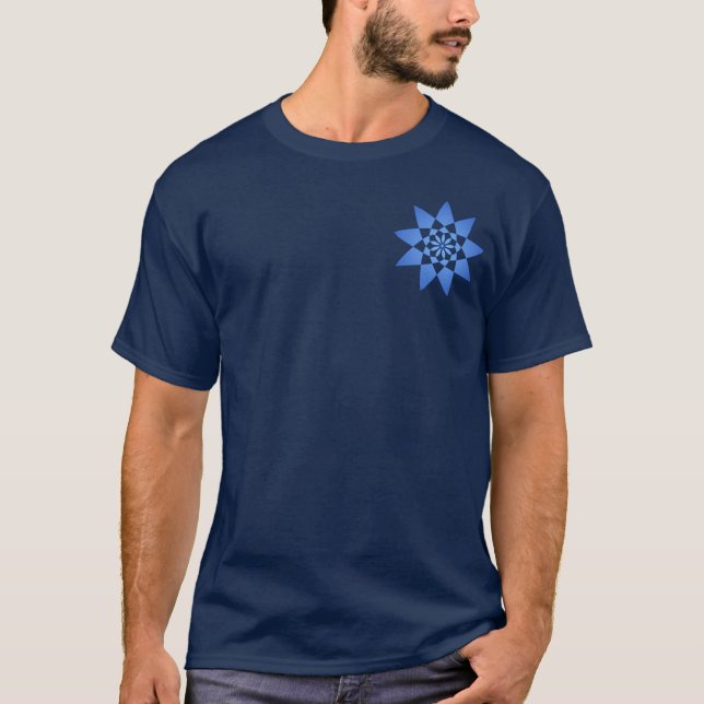 Marinblåa nio t-shirt (Framsida)