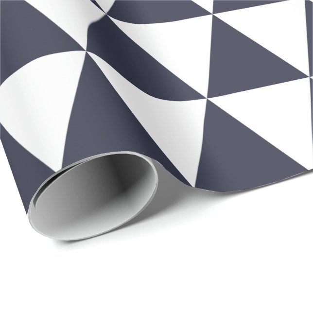 Marinblåa trianglar för klassiker som slår in presentpapper (Rullad Hörn)