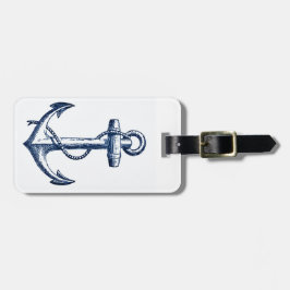 Marinblått ankra bagagebricka