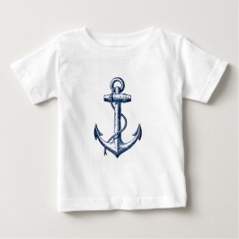Marinblått ankra t-shirt