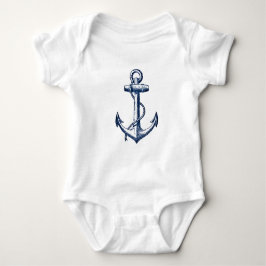 Marinblått ankra t-shirt