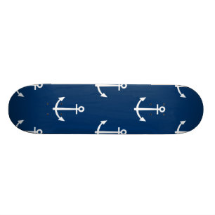 Marinblått ankrar mönster 1 skateboard bräda 19,5 cm