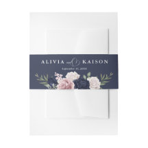  marinblått Elegant Bröllop