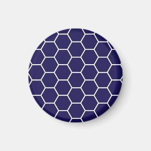 Marinblått geometriskt magnet