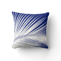 Marinblått handflatanlöv - och vit