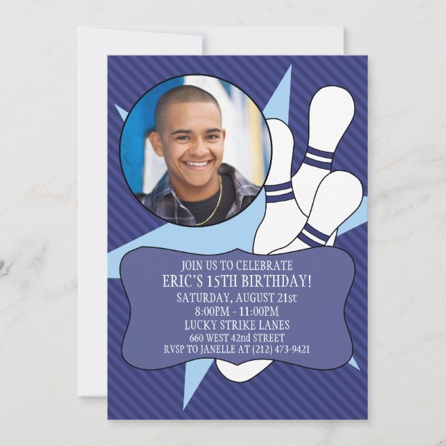 Marinblått ingen Time som avvarar Inbjudningar (Framsida)