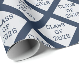 Marinblått och Grått Examenspresentpapper | 2026 Presentpapper