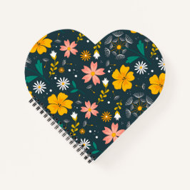 Marinblommig trädgård - Whimsical vår mönster