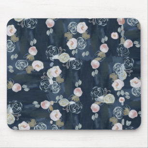 Marinblommigt Mousepad Musmatta