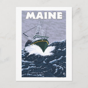 MarinCrab Fishing Boat Scene Vykort