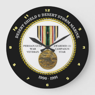MARINE 1 STAR/DESERT SHIELD & STORM STOR KLOCKA