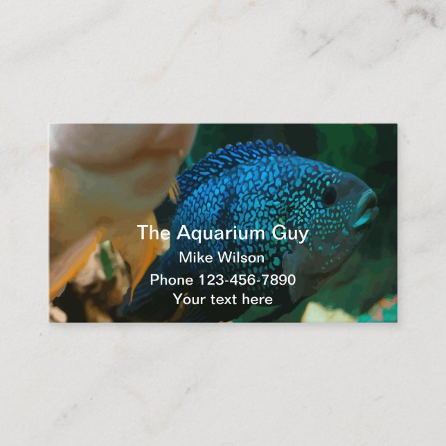Marine Akvarium Service Jack Dempsey Visitkort (Framsida)