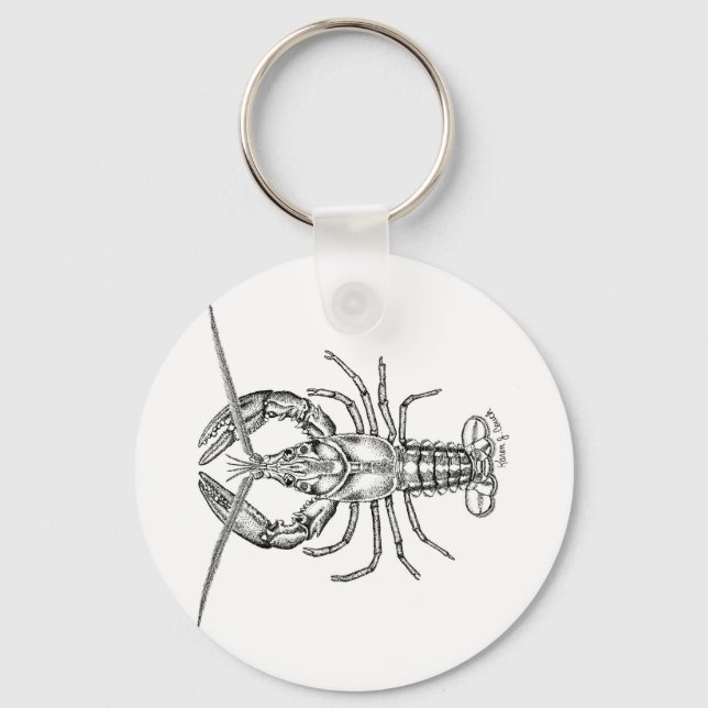 Marine/American Lobster Nyckelring (Framsida)