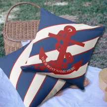 Marine Anchor Nautical Blue Rand Beach House