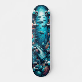 ’Marine Bio-Oasis Deck’ Mini Skateboard Bräda 18,5 Cm