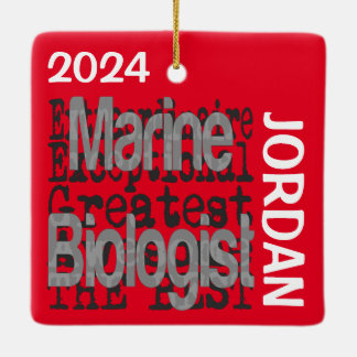 Marine Biolog Extraordinaire ANPASSNINGSBAR Julgransprydnad Keramik