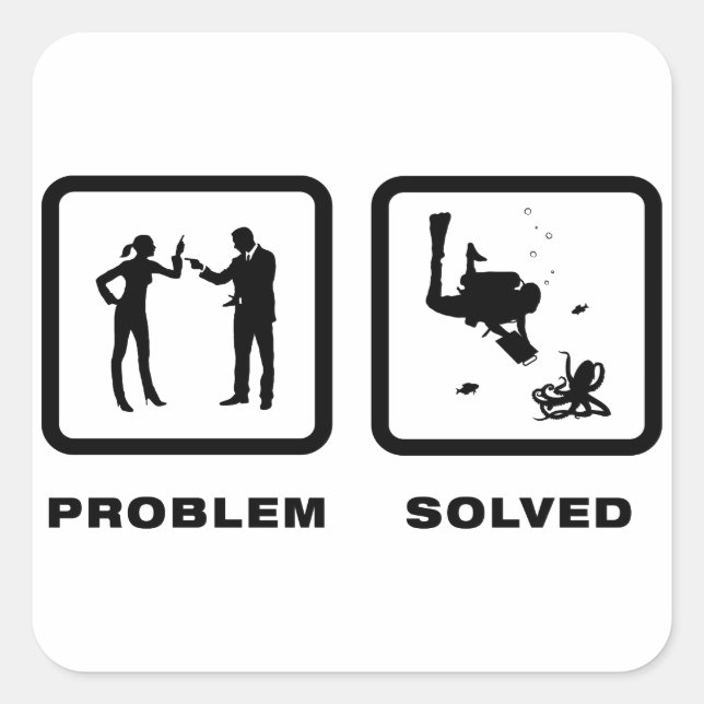 Marine Biolog Fyrkantigt Klistermärke (Framsida)