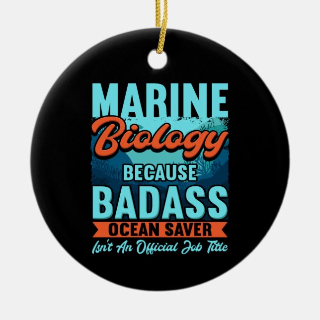 Marine Biolog Julgransprydnad Keramik (Framsidan)