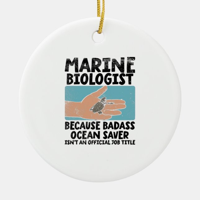 Marine Biolog Marine Biology Julgransprydnad Keramik (Framsidan)