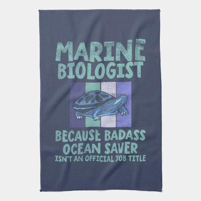 Marine Biolog Marine Biology Kökshandduk (Vertikal)