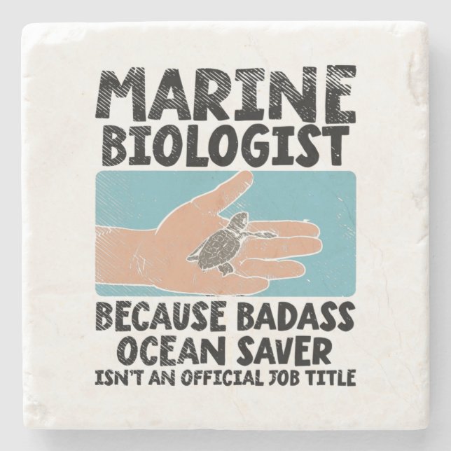 Marine Biolog Marine Biology Stenunderlägg (Framsidan)