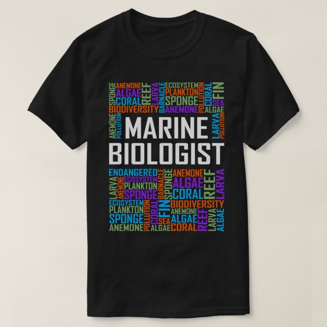 Marine Biolog Ord T Shirt (Design framsida)