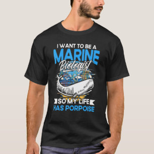 Marine Biolog, så mitt liv har porpoise Marine Bi T Shirt
