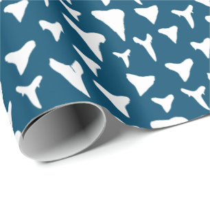 Marine Biolog Shark Älskare White Shark Teeth Presentpapper