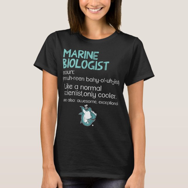 Marine Biolog Shark Science Ocean Sea Animal T Shirt (Framsida)