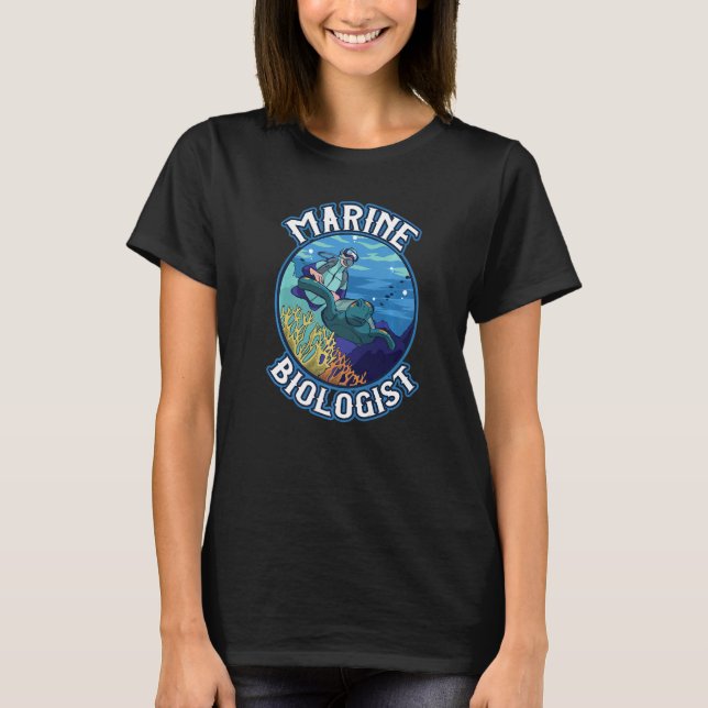 Marine Biologist Ocean Coral Reefs   T Shirt (Framsida)