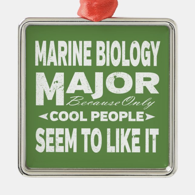Marine Biology College Major Only Coolas People Julgransprydnad Metall (Framsidan)