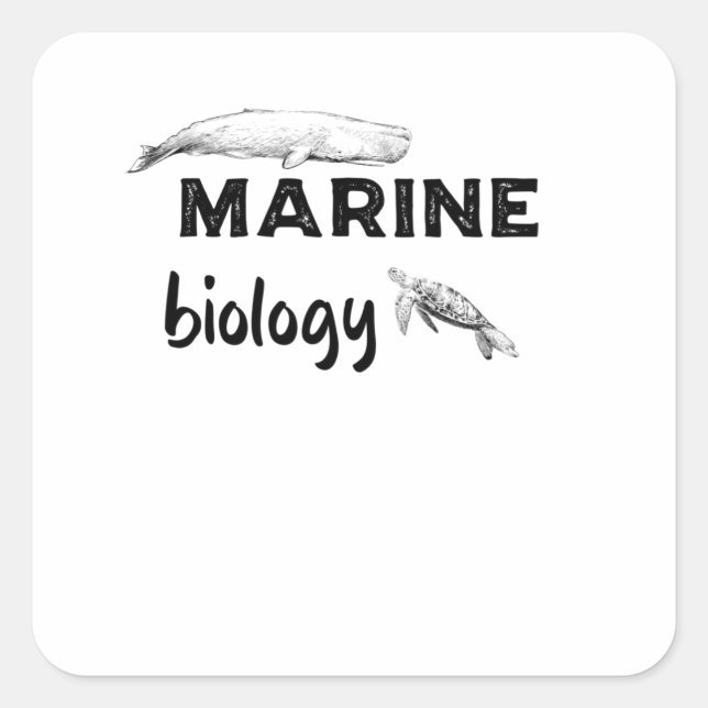 Marine Biology Fyrkantigt Klistermärke (Framsida)