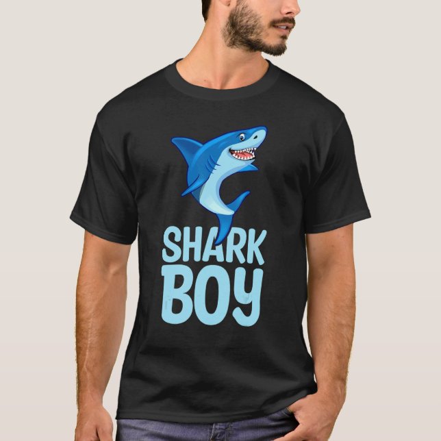 Marine Biology Shark Cute Shark Boy T Shirt (Framsida)