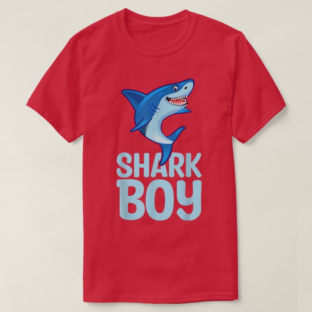 Marine Biology Shark Lover Cute Shark Boy  T Shirt (Design framsida)