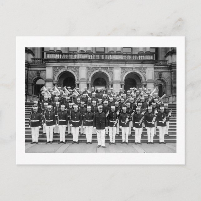 Marine Corps Band, tidigt 1900-talet Vykort (Framsida)