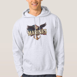 Marine Corps eagle & flag Hoodie