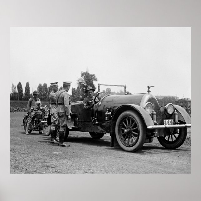 Marine Corps Motorcycle, 1920-talet Poster (Framsidan)
